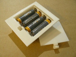 aa-Zelle Batterie-box snap-Deckel 1x aa 4x aa-Größen Elektronik 3d print model - Mito3D
