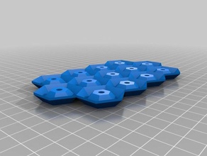 patrón hexagonal en el plato de jabón cuarto baño 3d print model - Mito3D