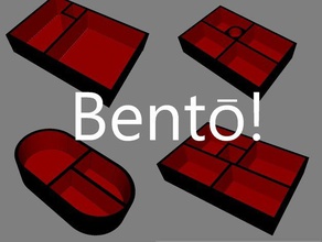 boîtes à bento cuisine manger une japon 3d print model - Mito3D