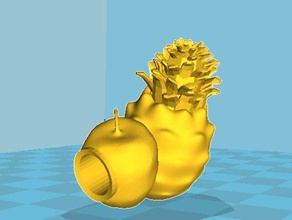 pen pineapple apple accessory ppap accessories 3d print model - Mito3D
