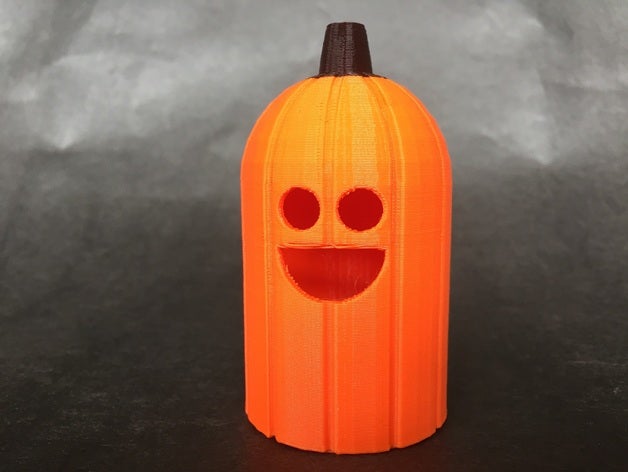 felice tè luce di zucca arredamento halloween prop jack-o-lantern candela 3D print model - Mito3D