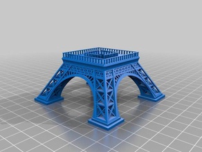 eiffel tower segmented easier print buildings structures 3d print model - Mito3D