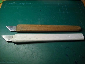 hacksaw blade knifetool handle customizable tools openscad 3d print model - Mito3D