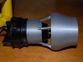 rov kort nozzle de porão, bomba impulsor robótica operação remota propulsor veículo subaquático 3d print model - Mito3D