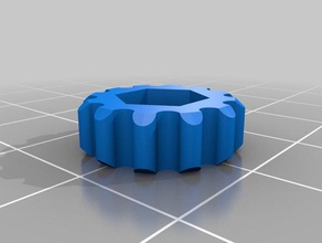 meine angepasste finger-festziehen-ring Sechskantmutter 8 tools 3d print model - Mito3D