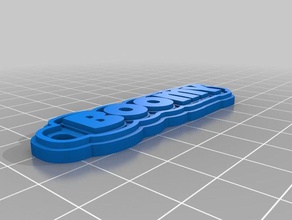 blue boomy keychains customized 3d print model - Mito3D