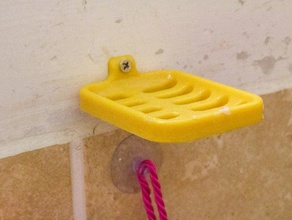la pared de jabón titular cuarto baño manos ducha accesorios soapdish plato jabonera montaje en 3d print model - Mito3D