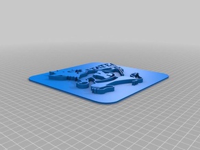 willie wildcat square thick plate 3d printing 3d print model - Mito3D