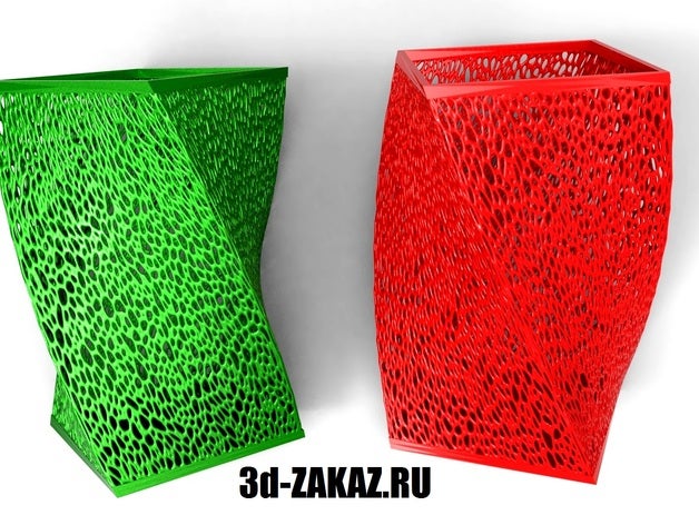 vazo 8 voronoi matematik sanat tutucu 3D print model - Mito3D