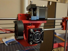 anet a8 prusa i3 e3d v6 upgrade direct drive mount print hot end Lüfter-Kanäle Drucker Teile 3d print model - Mito3D