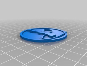 pipa de agua token las monedas insignias personalizado 3d print model - Mito3D