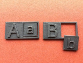Brief Fliesen passend lernen alphabet kindergarten Briefe Schule 3d print model - Mito3D