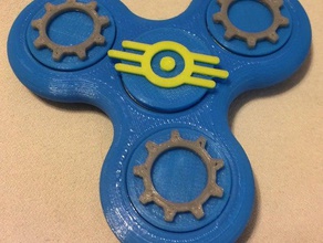 fidget tri-spinner themed bearing caps mechanical toys fallout toy portal zelda 3d print model - Mito3D