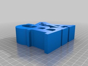 gaba palavras esculturas personalizado 3d print model - Mito3D