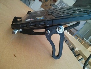 suporte de computador portátil com gancho office 3d print model - Mito3D