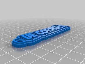 ue cornell&agrave Schlüsselanhänger angepasst 3d print model - Mito3D