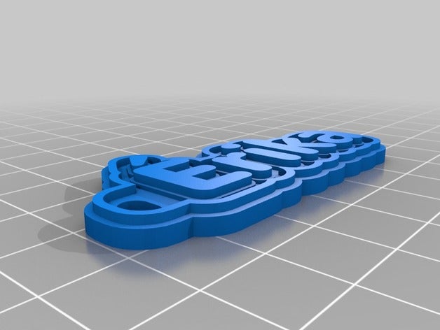 il mio personalizzati portachiavi &eacuterika 3D print model - Mito3D