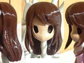 ro hair 18pinky st people head 3d print model - Mito3D