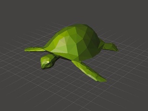 honu sea turtle low poly animals 3d print model - Mito3D