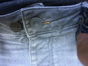 jeans pantaloni pulsante extender prolunga al bottone dei accessori 3d print model - Mito3D