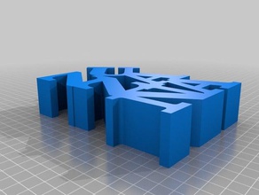 Wort Skulptur zuzana Skulpturen angepasst 3d print model - Mito3D