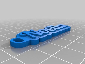 minha personalizado de várias linhas tag noelia chaveiros 3d print model - Mito3D