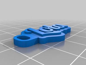 my customized multiline tag lola keychains 3d print model - Mito3D