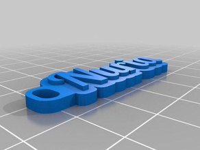 minha personalizado de várias linhas tag nuria chaveiros 3d print model - Mito3D