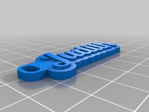 mon personnalisés multiligne balise de judith porte-clés 3d print model - Mito3D