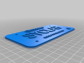 my customized license plate costume 3d print model - Mito3D