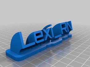 lexi rn targa office personalizzato 3d print model - Mito3D