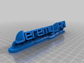 jeremy rn nameplate office customized 3d print model - Mito3D