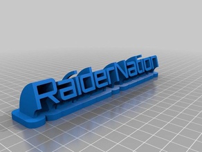 raidernation nameplate office customized 3d print model - Mito3D