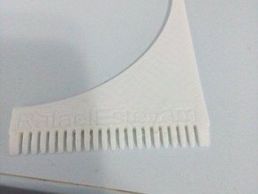 customizable beard comb line tool hand tools 3d print model - Mito3D