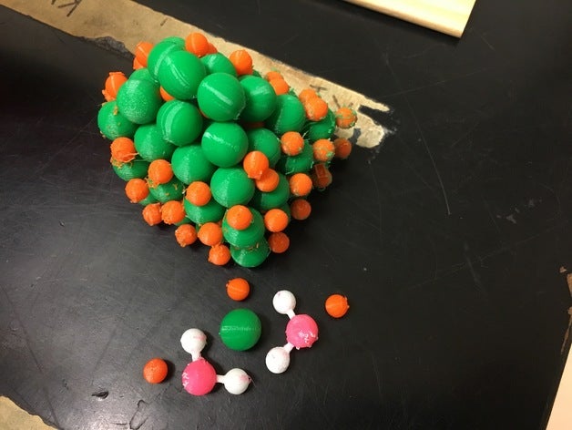 die Löslichkeit Ionischer Verbindung nacl-Modell 3d drucken Chemie sich auflösen Bildung Ionen Molekül Moleküle Salz Wissenschaft Natrium-Chlorid löslich ist Wasser 3D print model - Mito3D