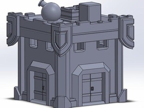 il castello del clan giocattolo gioco accessori app clashofclan clashofclans scontro di medievale 3d print model - Mito3D