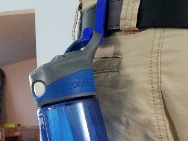 belt clip water bottle holder sport outdoors 3D print model - Mito3D