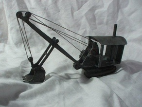 steam shovel vehicles crawler gauge crane 3d print model - Mito3D