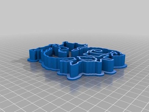 drago di fantasia cookie cutter cucina pranzo personalizzato 3d print model - Mito3D