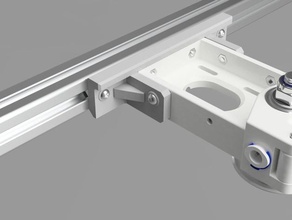 bracket belted extruder 2020 profile 3d printer parts mount mounting 3d print model - Mito3D