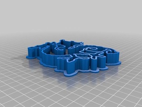 dragon fancy1 cookie cutter kitchen dining customized 3d print model - Mito3D