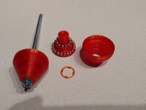 18-42 campana cono centro di tornitura bb cuscinetti parti 6mm palla smusso pronto asta filettata 3d print model - Mito3D