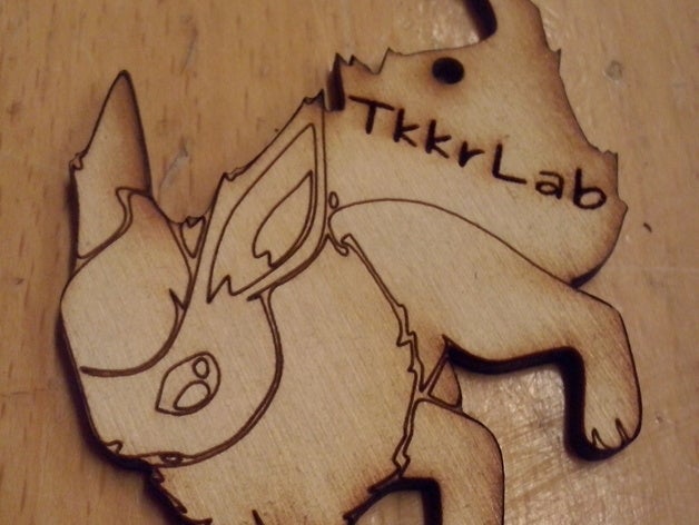 pokemon flareon 2d Kunst lasercut 3D print model - Mito3D