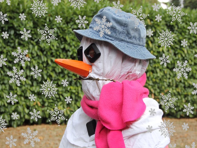 snowman costume accessories costumechallenge carrot nose coal challenge party halloween 3D print model - Mito3D