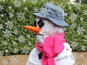 bonhomme de neige accessoires costumes costumechallenge carotte en guise nez le charbon costume défi fête la d'halloween 3d print model - Mito3D