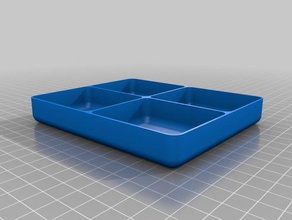 2x2 50x60mmboxes 18mmwall token tray organization customized 3d print model - Mito3D