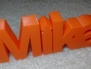 mike signs logos 3d name names 3d print model - Mito3D