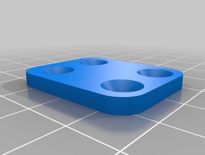 flat bracket 6 screw parts 3d print model - Mito3D
