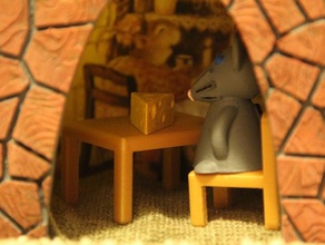 mouse buraco de rato acessórios criaturas arco a cama cadeira queijo coisas fofas casa boneca bonecas dollshouse garoto brinquedo mousehole rock arcada pequeno criador tabela 3d print model - Mito3D