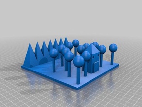montañas nubladas beorns casa 3d la impresión hobbit 3d print model - Mito3D